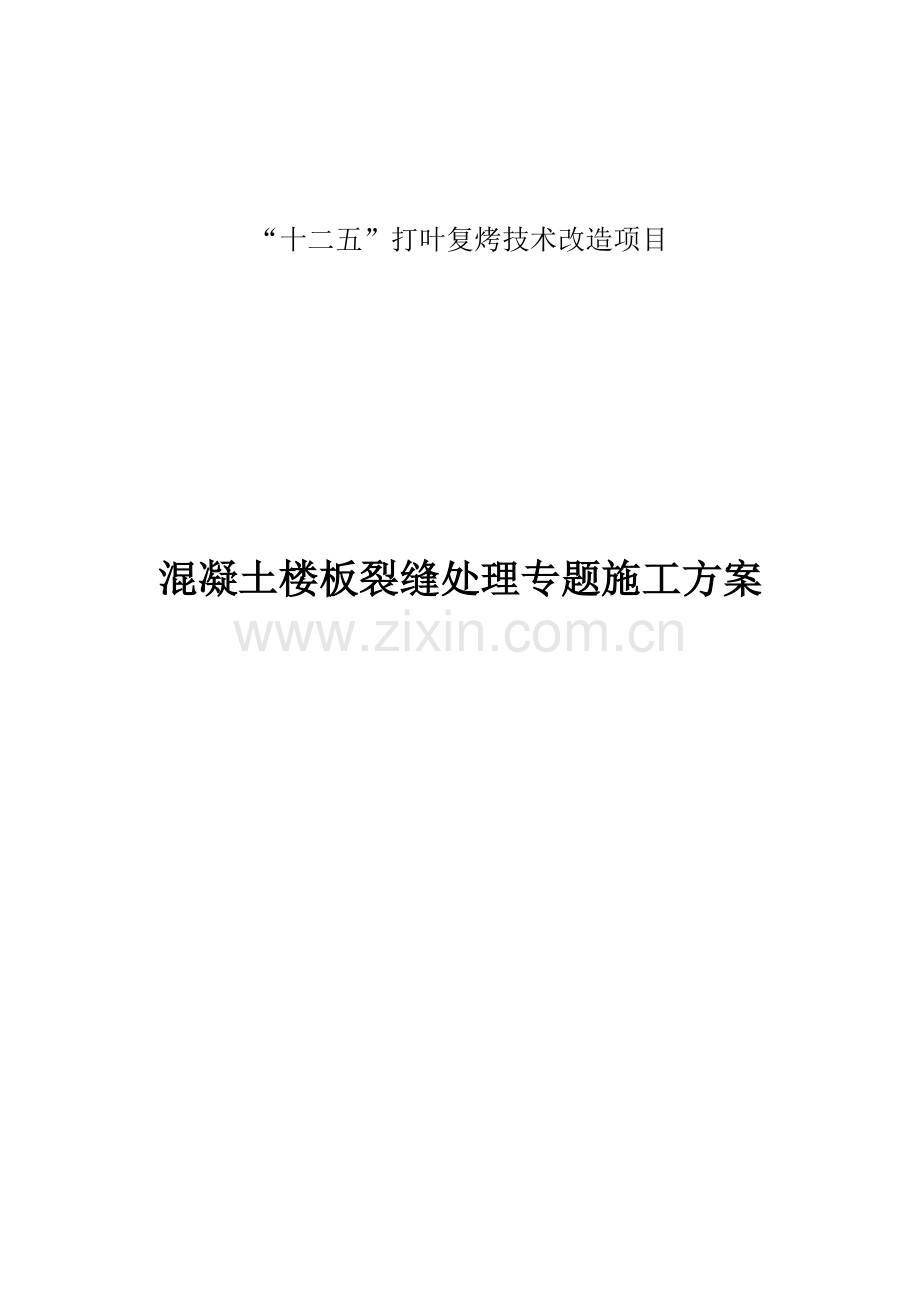 混凝土楼板裂缝处理专项综合标准施工专业方案.docx_第1页