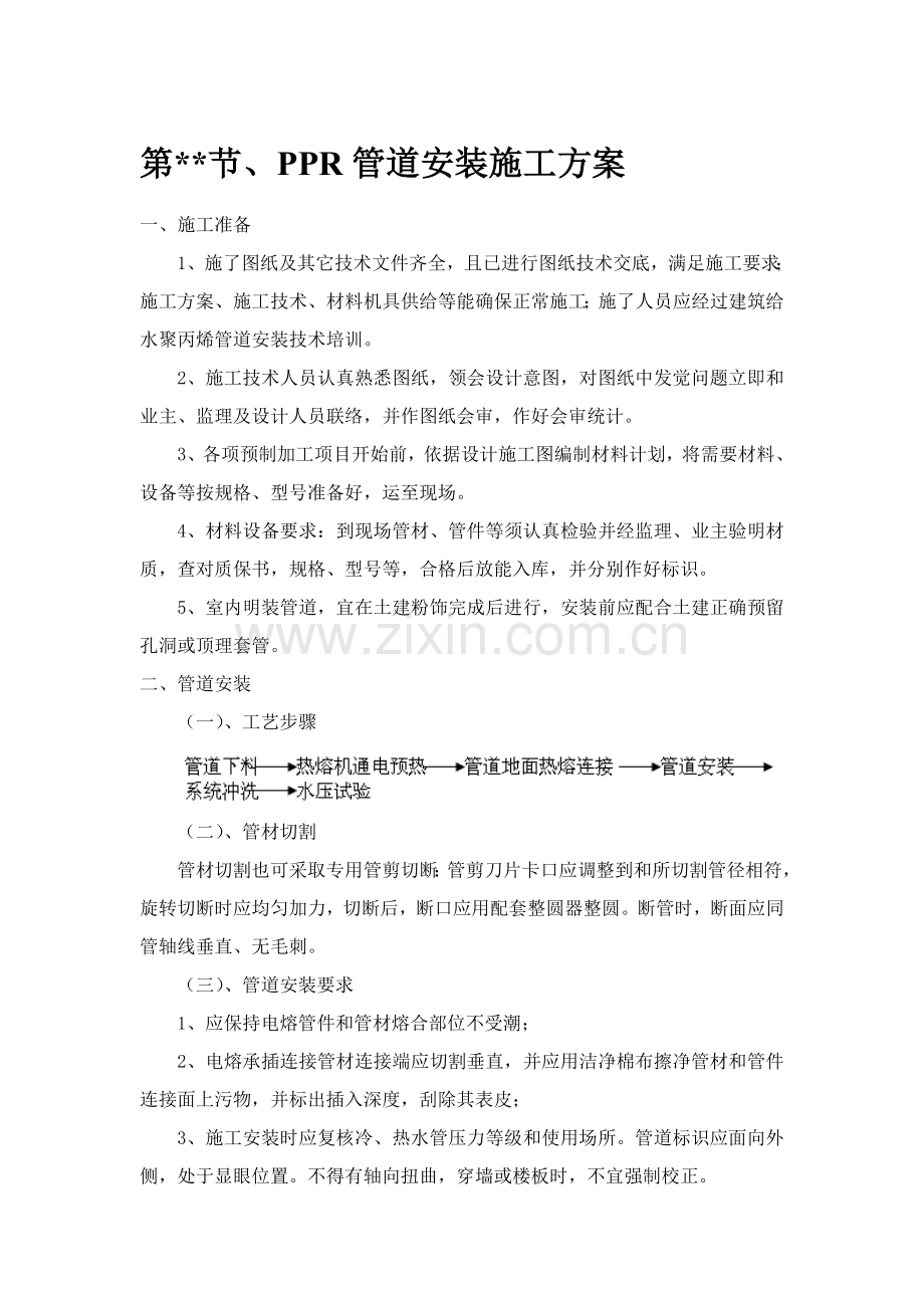 PPR管道综合项目施工专项方案(2).doc_第1页