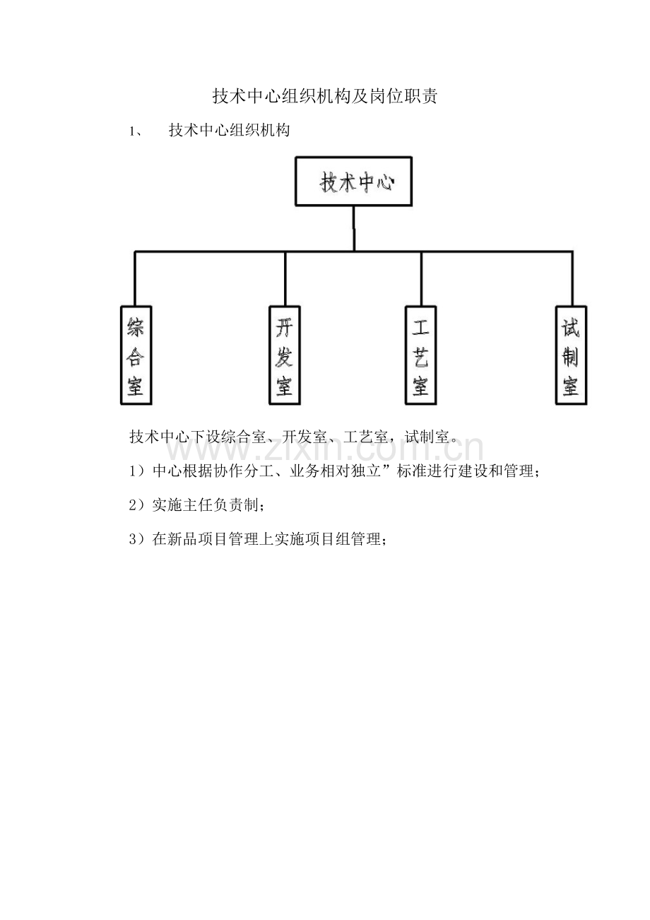 核心技术中心组织机构及岗位基础职责.doc_第1页