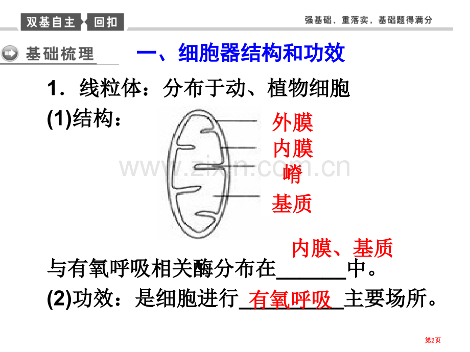 一轮复习细胞器和生物膜系统省公共课一等奖全国赛课获奖课件.pptx_第2页