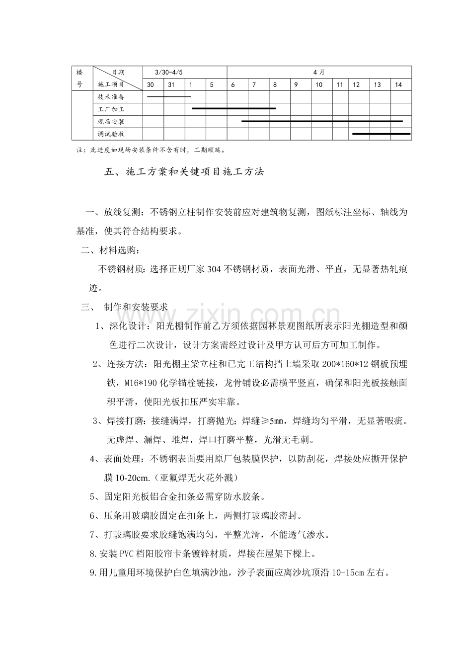 不锈钢阳光棚综合项目施工专项方案.doc_第2页