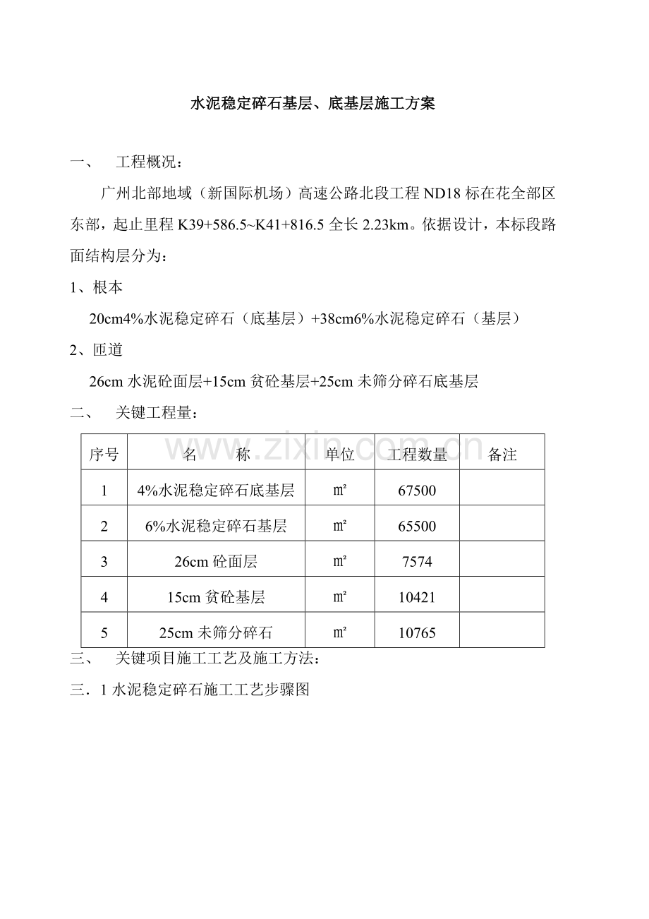 水泥稳定碎石基层底基层综合项目施工专项方案.doc_第1页