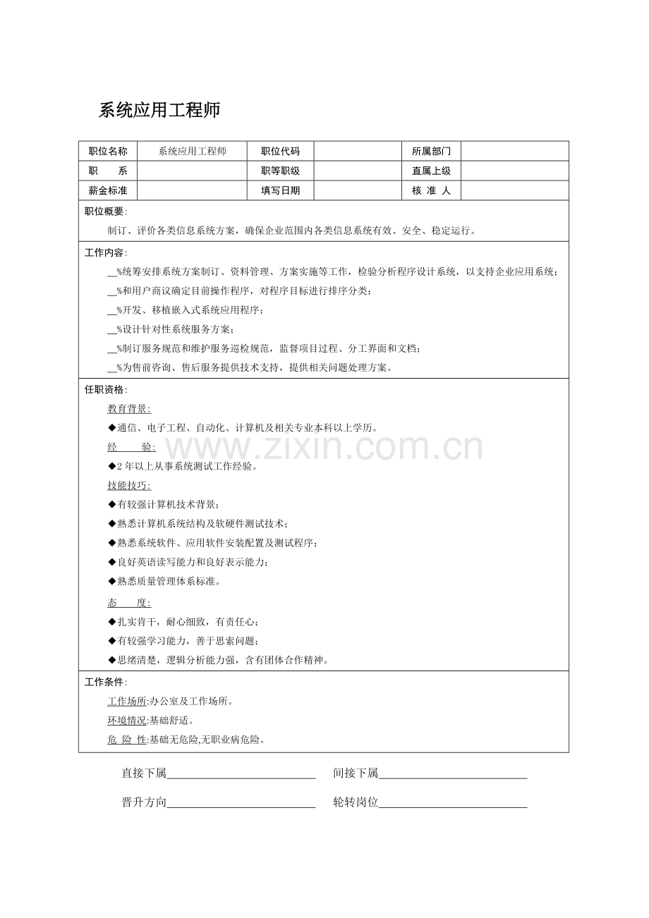 系统应用工程师岗位职责样本.doc_第1页