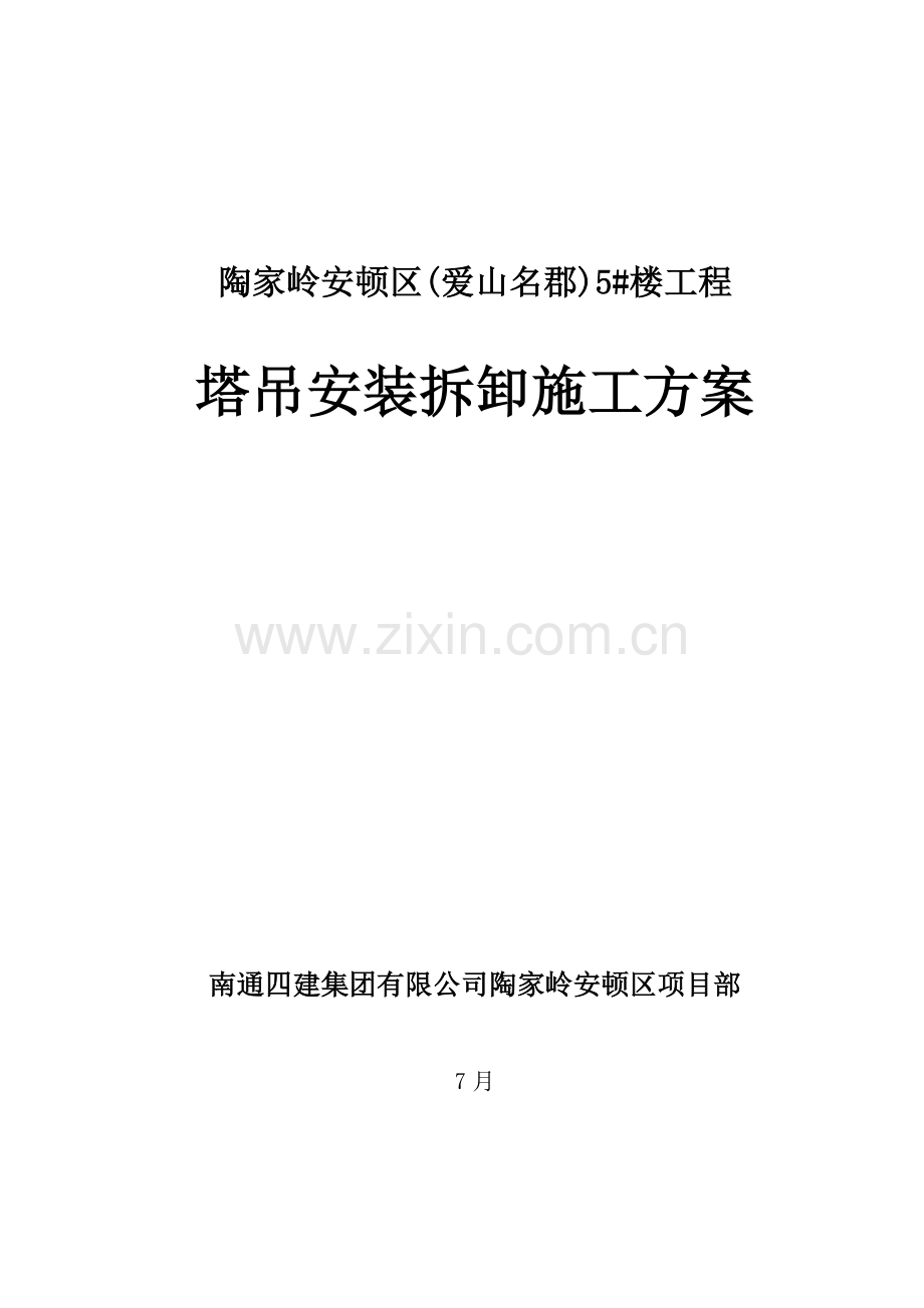 楼塔吊安装拆卸综合项目施工专项方案.doc_第1页