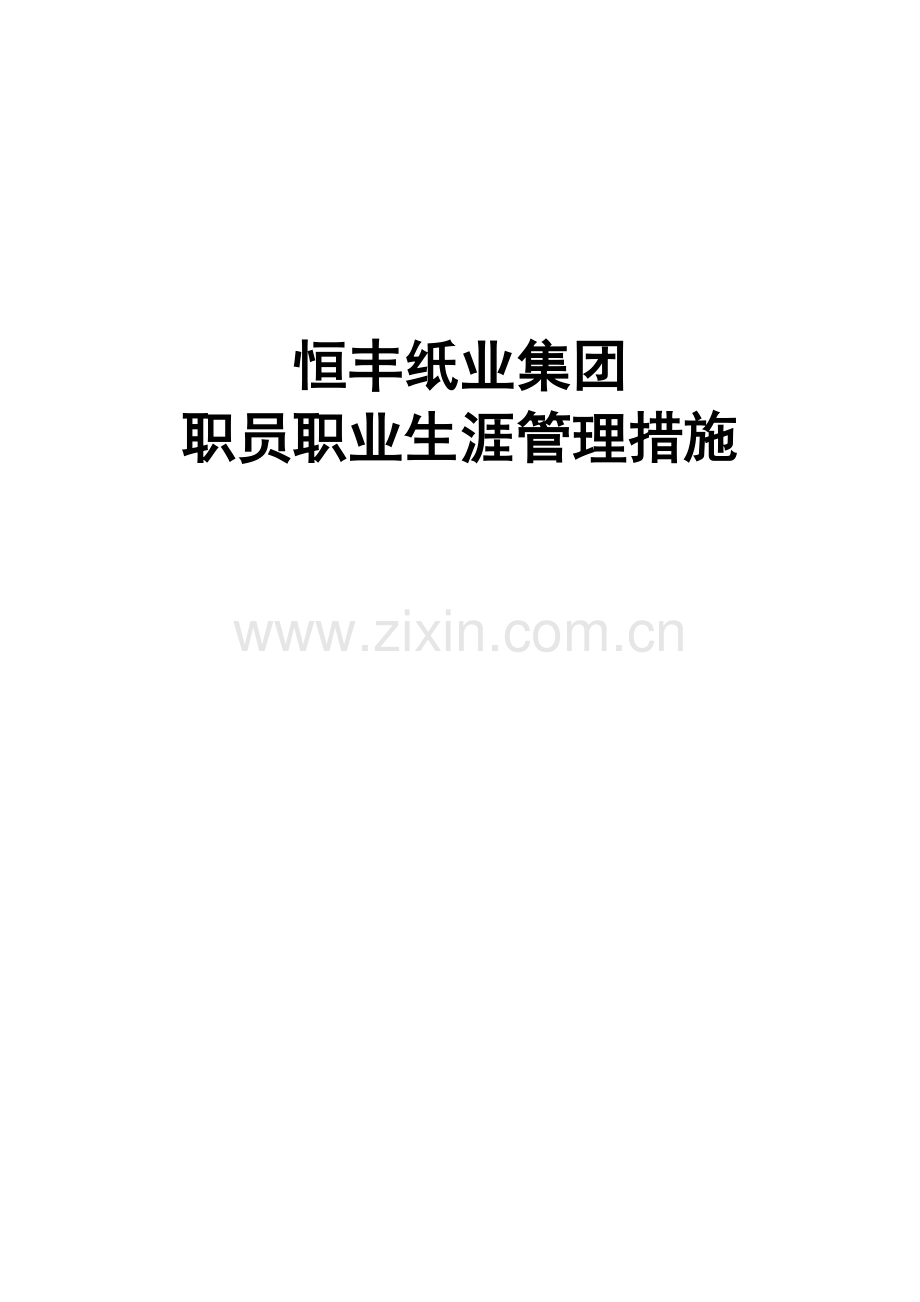 纸业集团员工职业生涯管理办法模板.doc_第1页