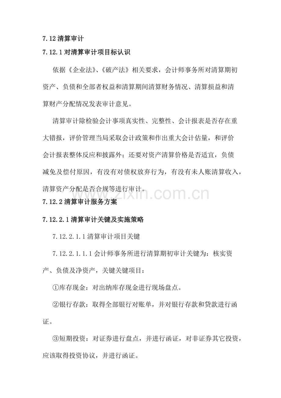 清算审计重点策略及工作综合流程.docx_第1页