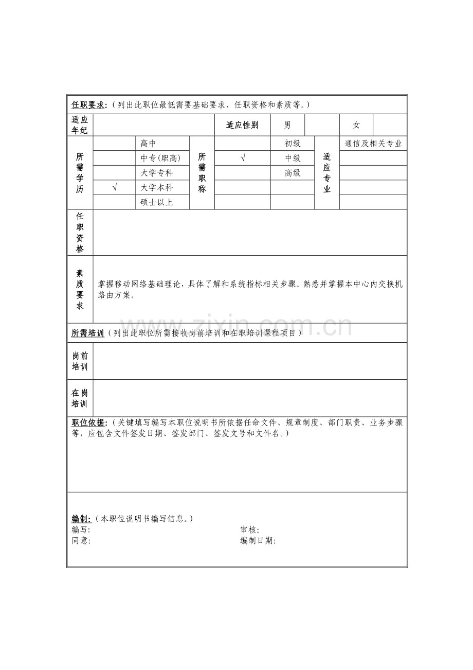 移动部交换系统优化管理岗位职责样本.doc_第2页