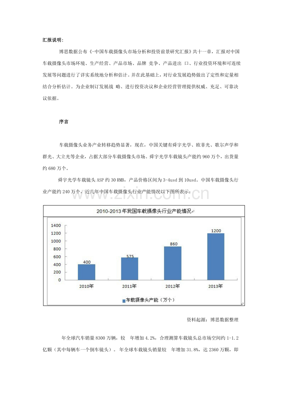 中国车载摄像头市场分析与投资前景研究应用报告.doc_第1页