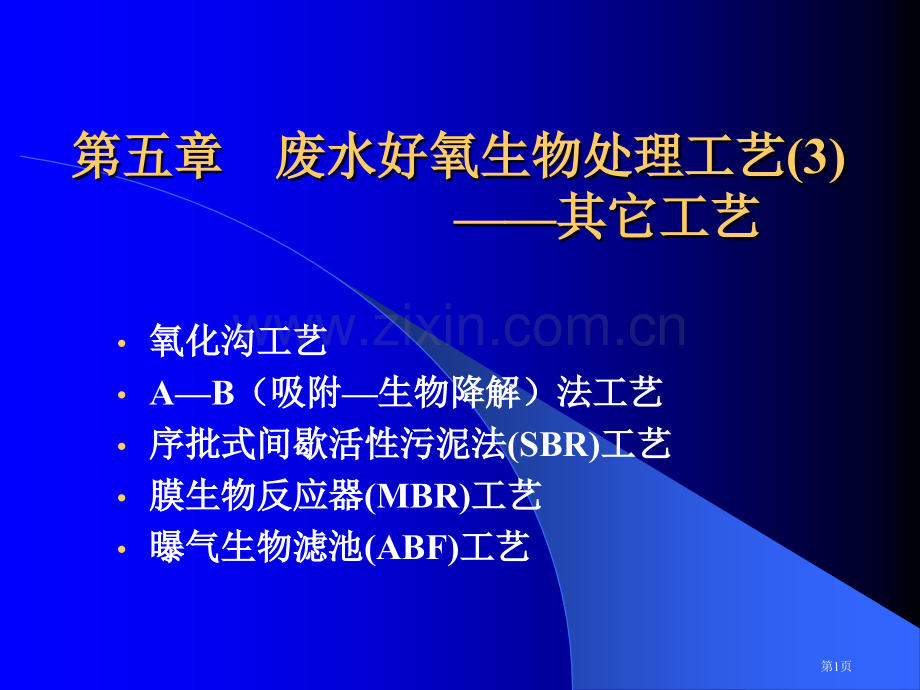 废水好氧生物处理工艺省公共课一等奖全国赛课获奖课件.pptx_第1页