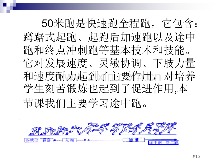 50米跑教学课件省公共课一等奖全国赛课获奖课件.pptx_第2页