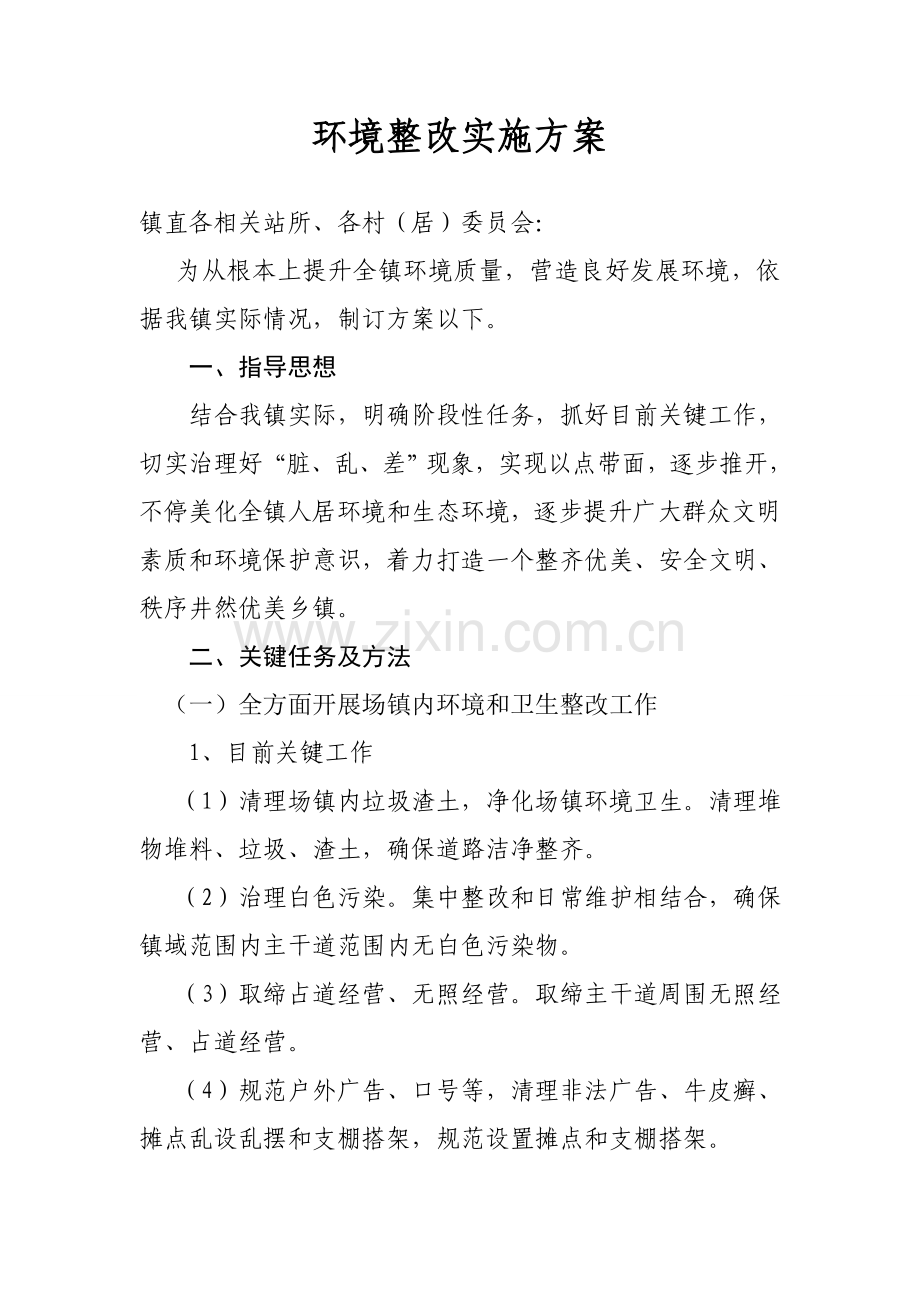 环境整治实施专业方案.doc_第1页