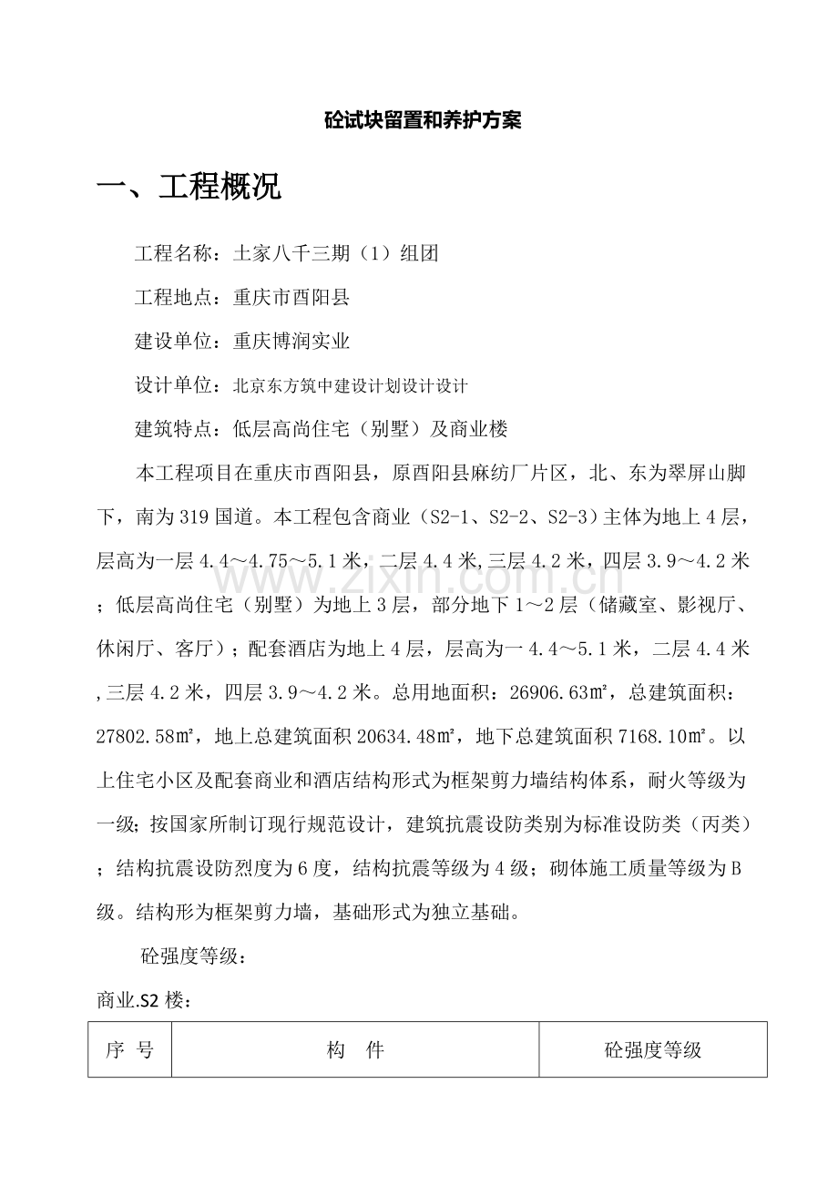 砼试块同条件标养留置与养护专项方案.doc_第3页