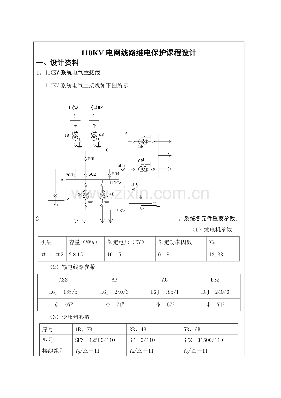 110KV电网线路继电保护程设计.docx_第1页