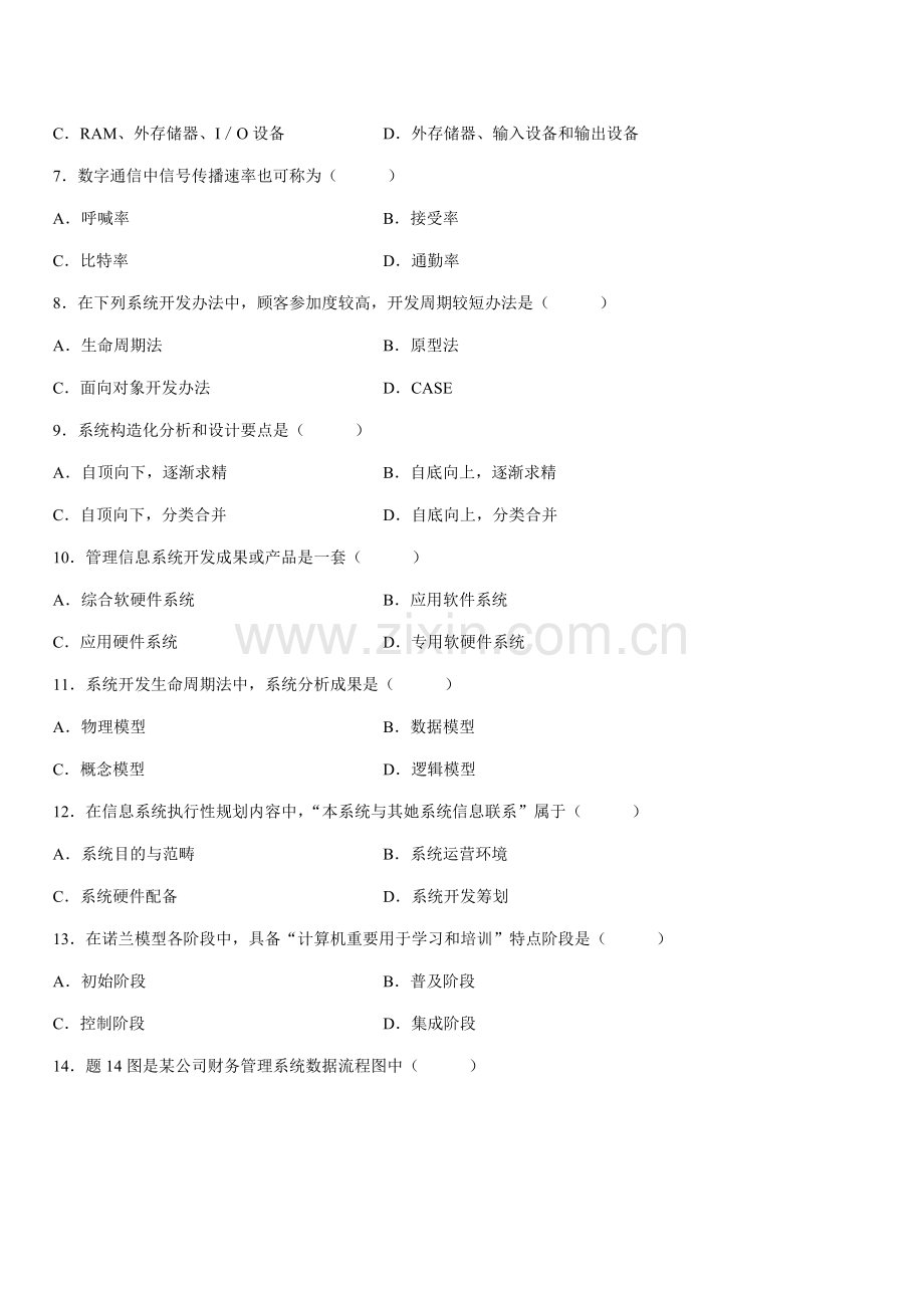 1月自学考试标准管理系统中计算机应用试题.doc_第2页