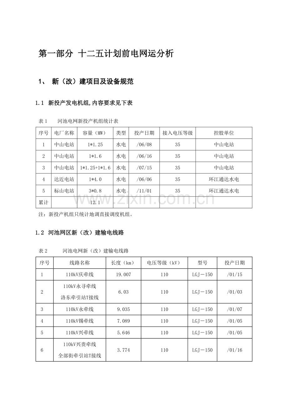 电网十二五规划前电网运行分析与风险评估报告模板.doc_第2页