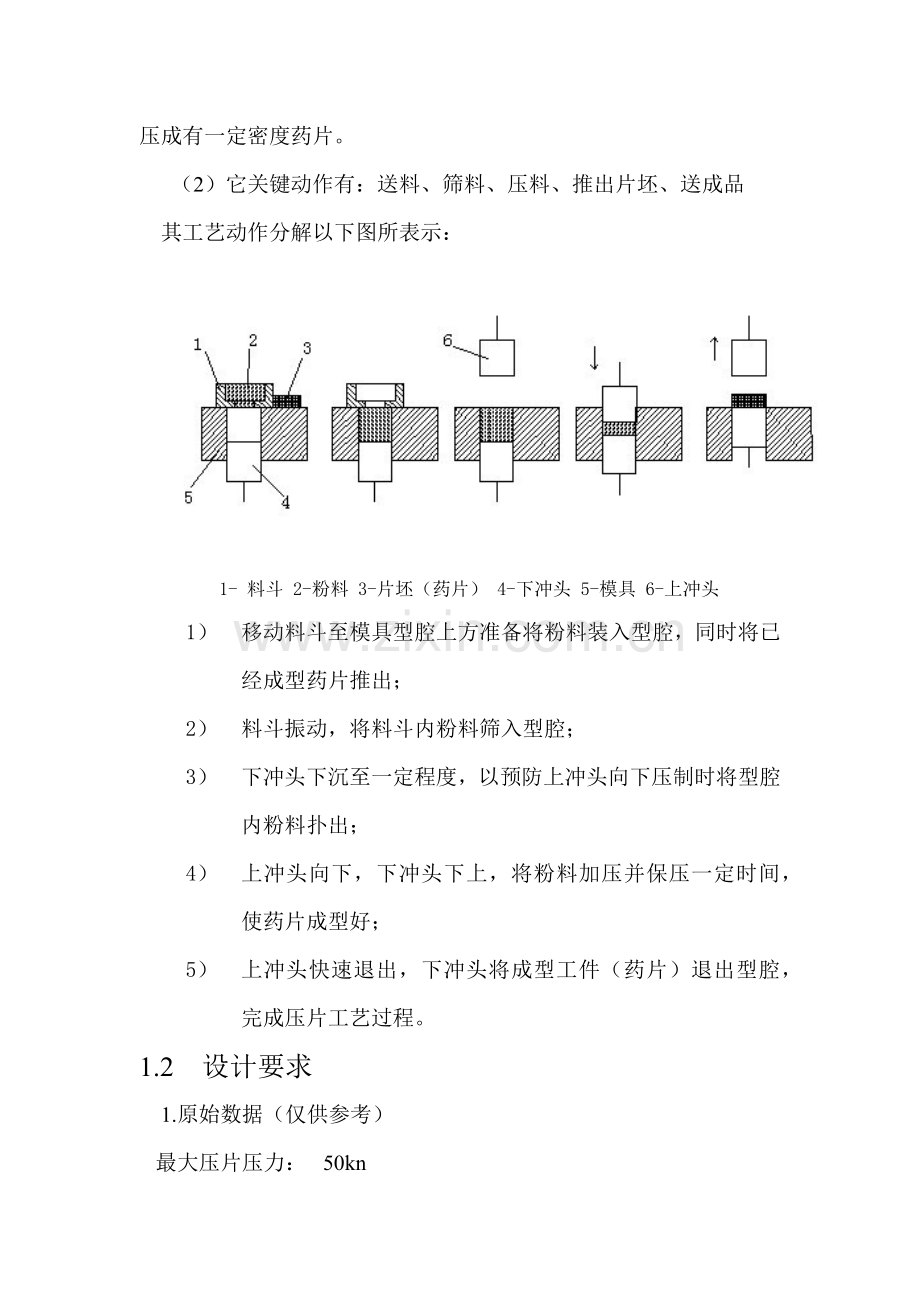 机械设计学优秀课程设计粉料压片机.docx_第3页