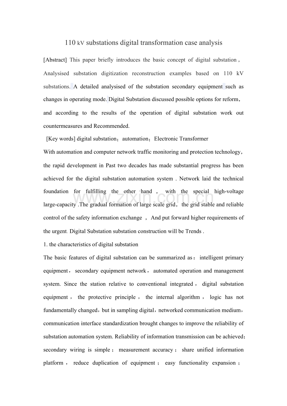 110kv区域性降压变电所一次专业系统设计外文翻译.doc_第1页