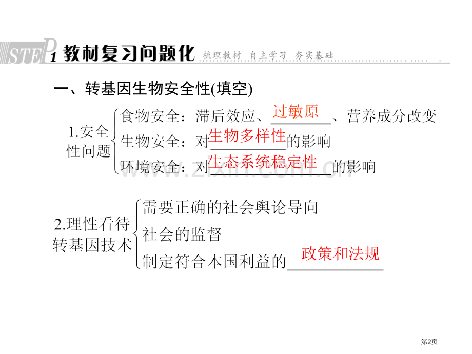 生物一轮复习选修部分生物技术的安全性和伦理问题以及生态工程省公共课一等奖全国赛课获奖课件.pptx_第2页