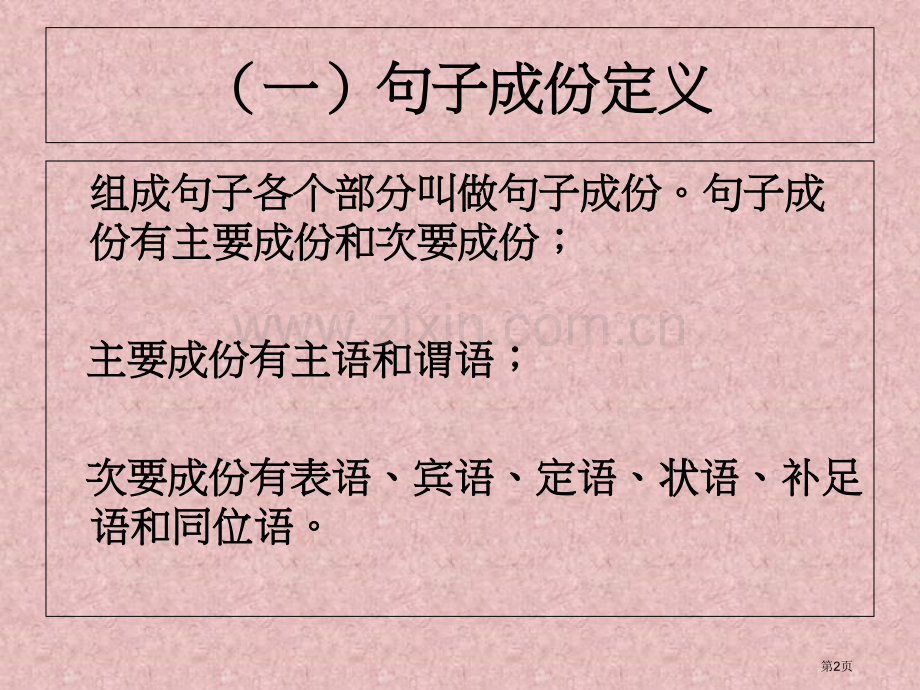 英语英语句子成分和基本结构主题讲座省公共课一等奖全国赛课获奖课件.pptx_第2页