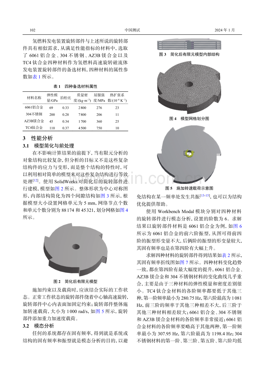 氢电转换装置旋转部件材料选取及性能分析.pdf_第3页