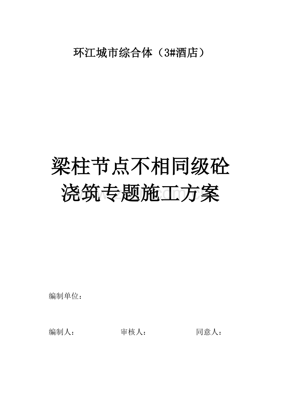 梁柱节点综合标准施工专业方案.doc_第1页