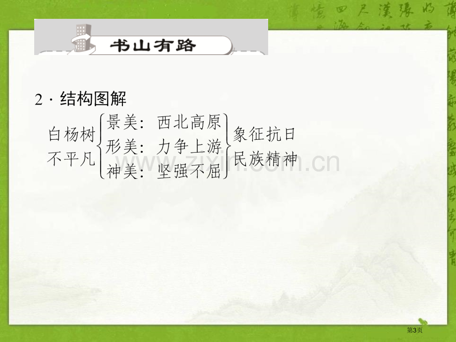 1白杨礼赞省公开课一等奖新名师比赛一等奖课件.pptx_第3页