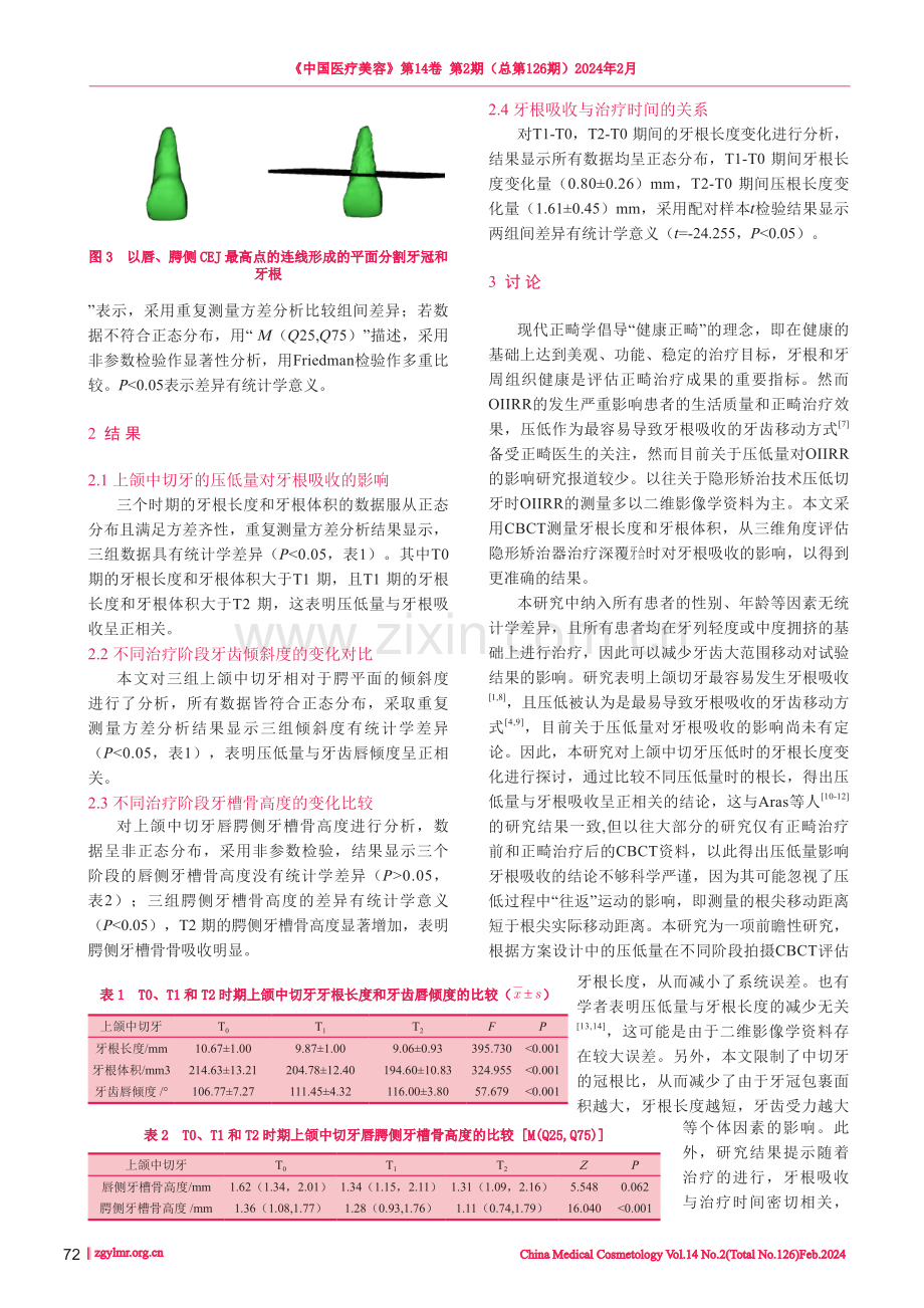 隐形矫治器设计上切牙压低量对牙根吸收的影响分析.pdf_第3页