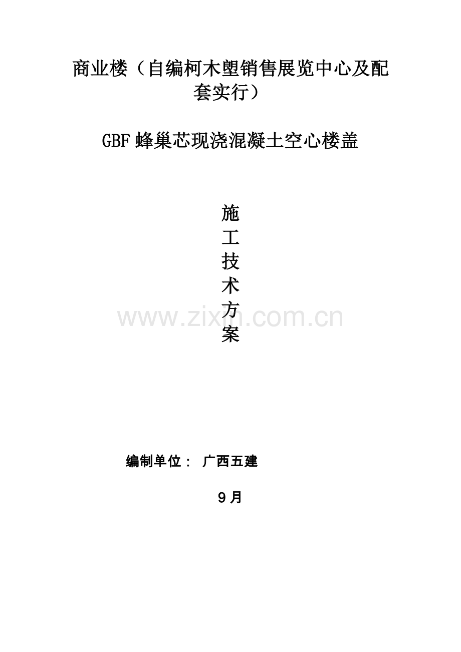 蜂巢芯现浇空心楼盖综合项目施工专项方案.doc_第1页