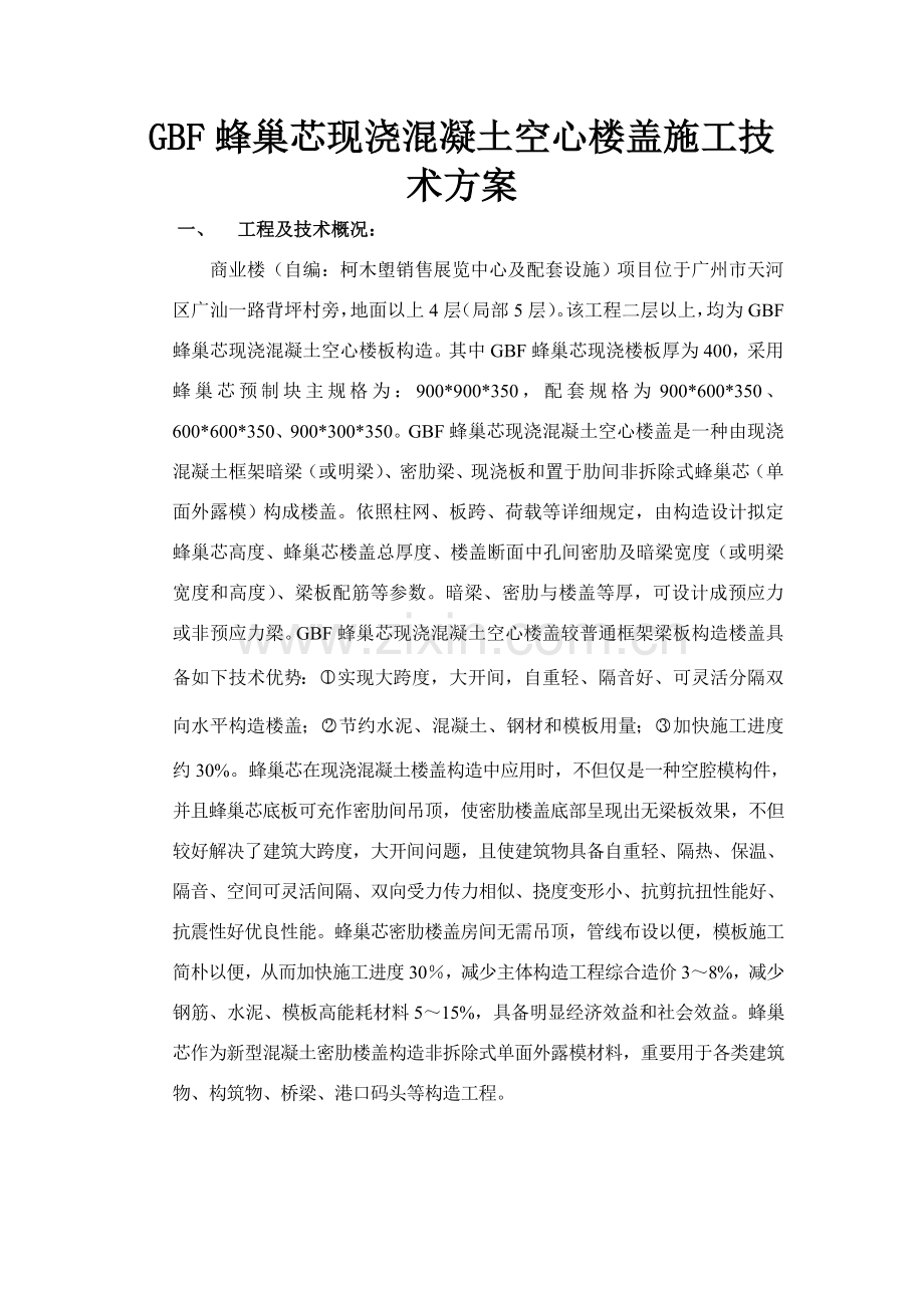 蜂巢芯现浇空心楼盖综合项目施工专项方案.doc_第2页