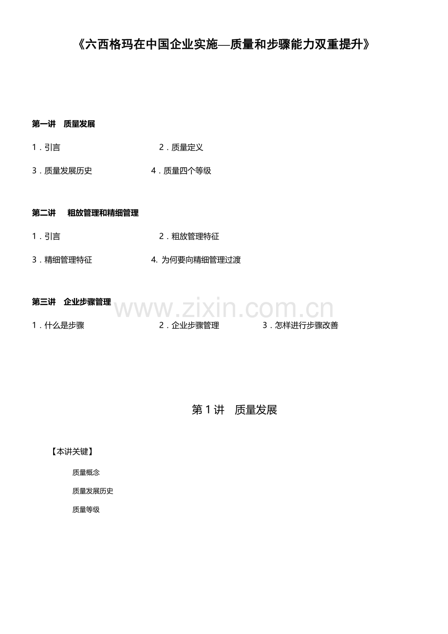 质量与流程能力的双重提升模板.doc_第1页