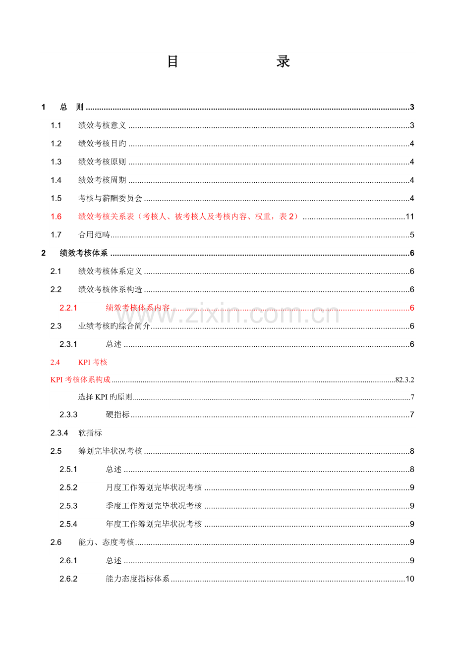 公司绩效考评标准手册.docx_第2页