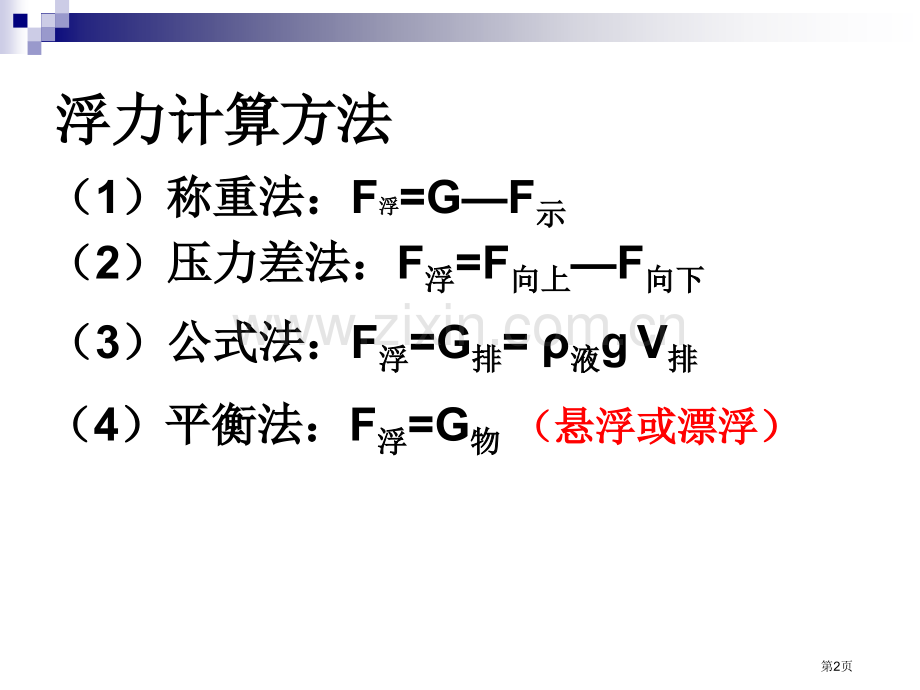 浮力专题复习省公共课一等奖全国赛课获奖课件.pptx_第2页