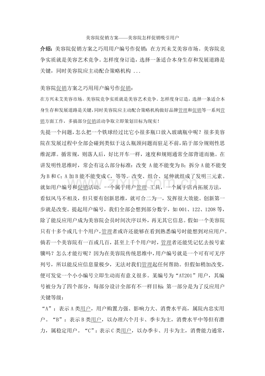 美容院促销方案(2)样本.doc_第1页