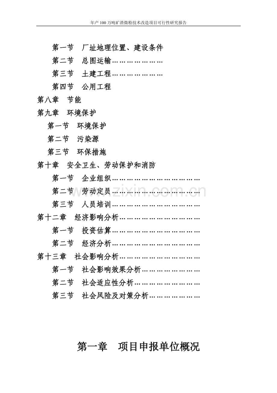 年产100万吨矿渣微粉技术改造项目可行性研究报告报批稿.doc_第2页