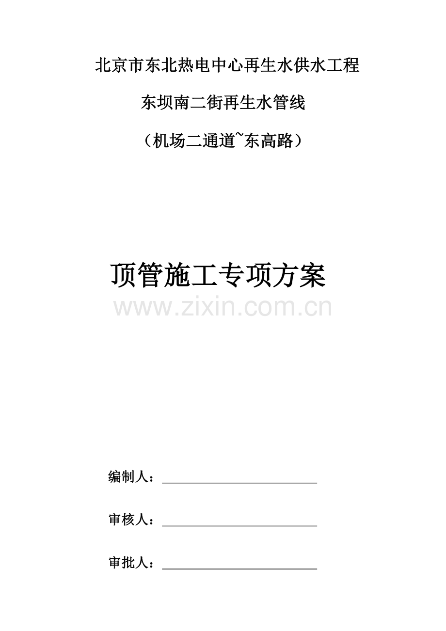 DN人工顶管综合施工专题方案.docx_第1页