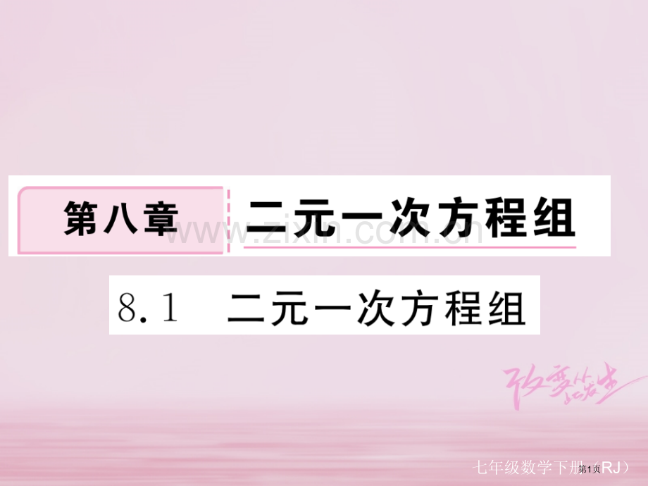 七年级数学下册第8章二元一次方程组8.1二元一次方程组练习市公开课一等奖百校联赛特等奖大赛微课金奖P.pptx_第1页