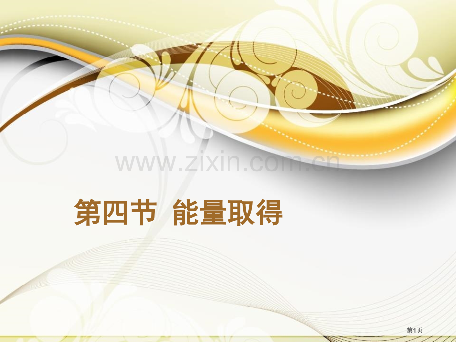 浙教版九年级上册科学4.4能量的获得优秀课件省公开课一等奖新名师优质课比赛一等奖课件.pptx_第1页