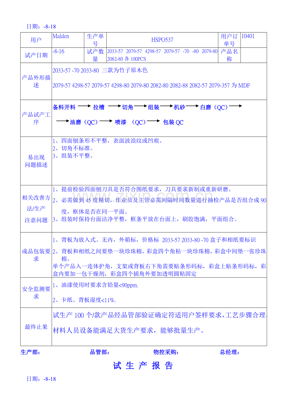 木业工艺公司试生产报告模板.doc_第3页