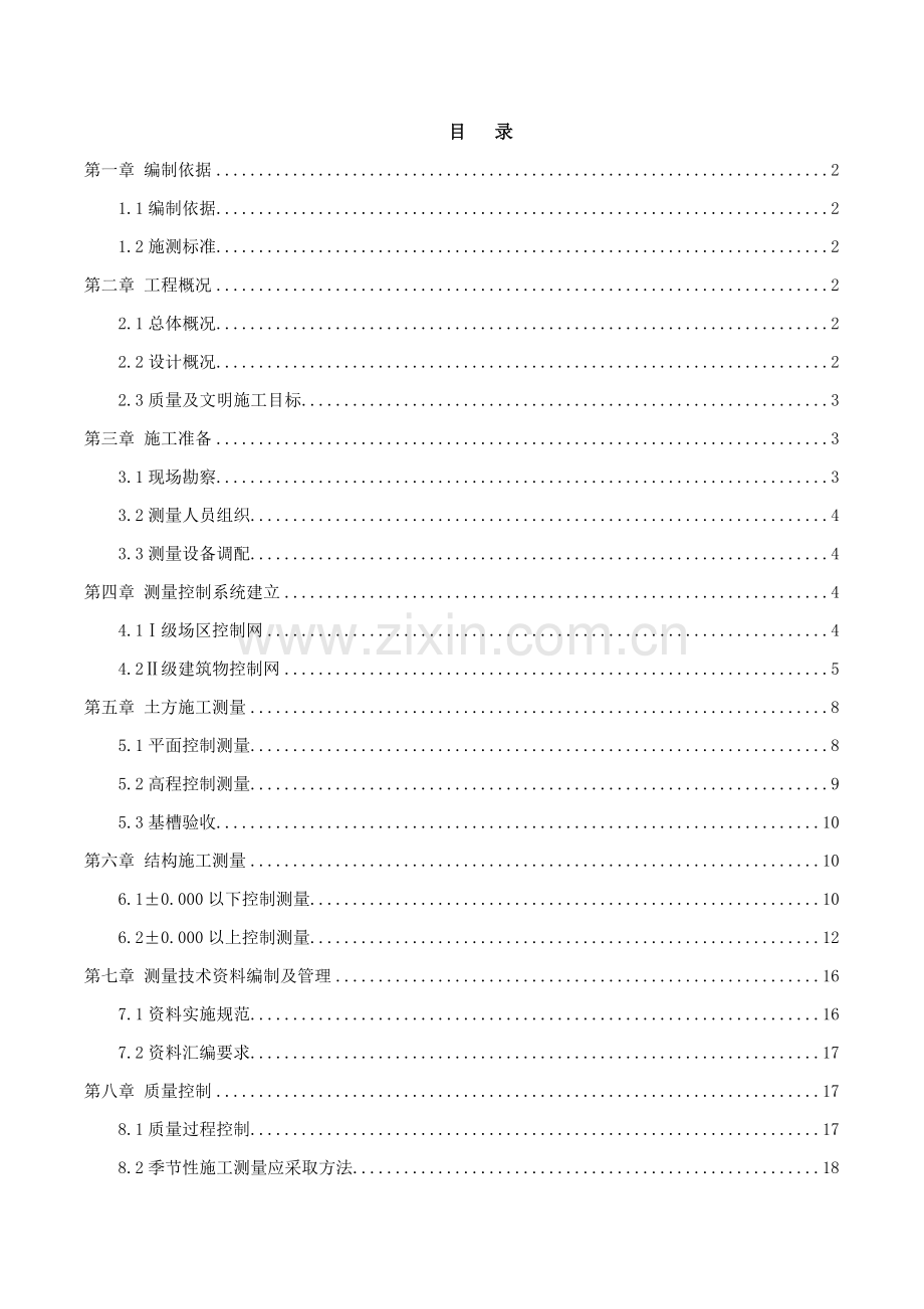 经典建筑综合重点工程测量综合标准施工专业方案.doc_第1页