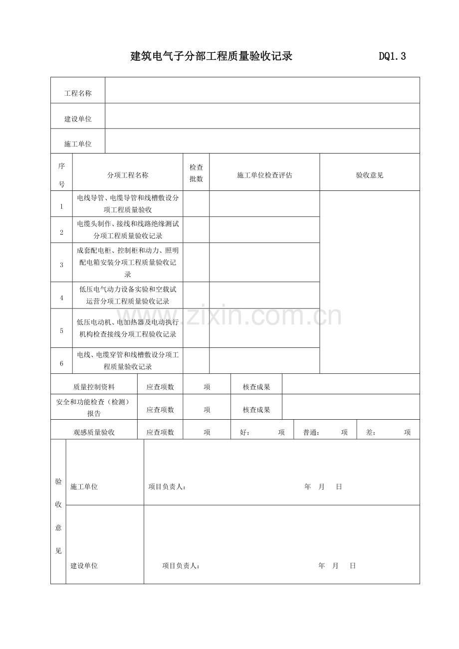 电气综合项目工程竣工项目验收表格.doc_第3页