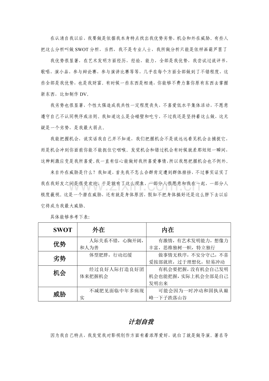 职业生涯设计方案模板样本.doc_第2页