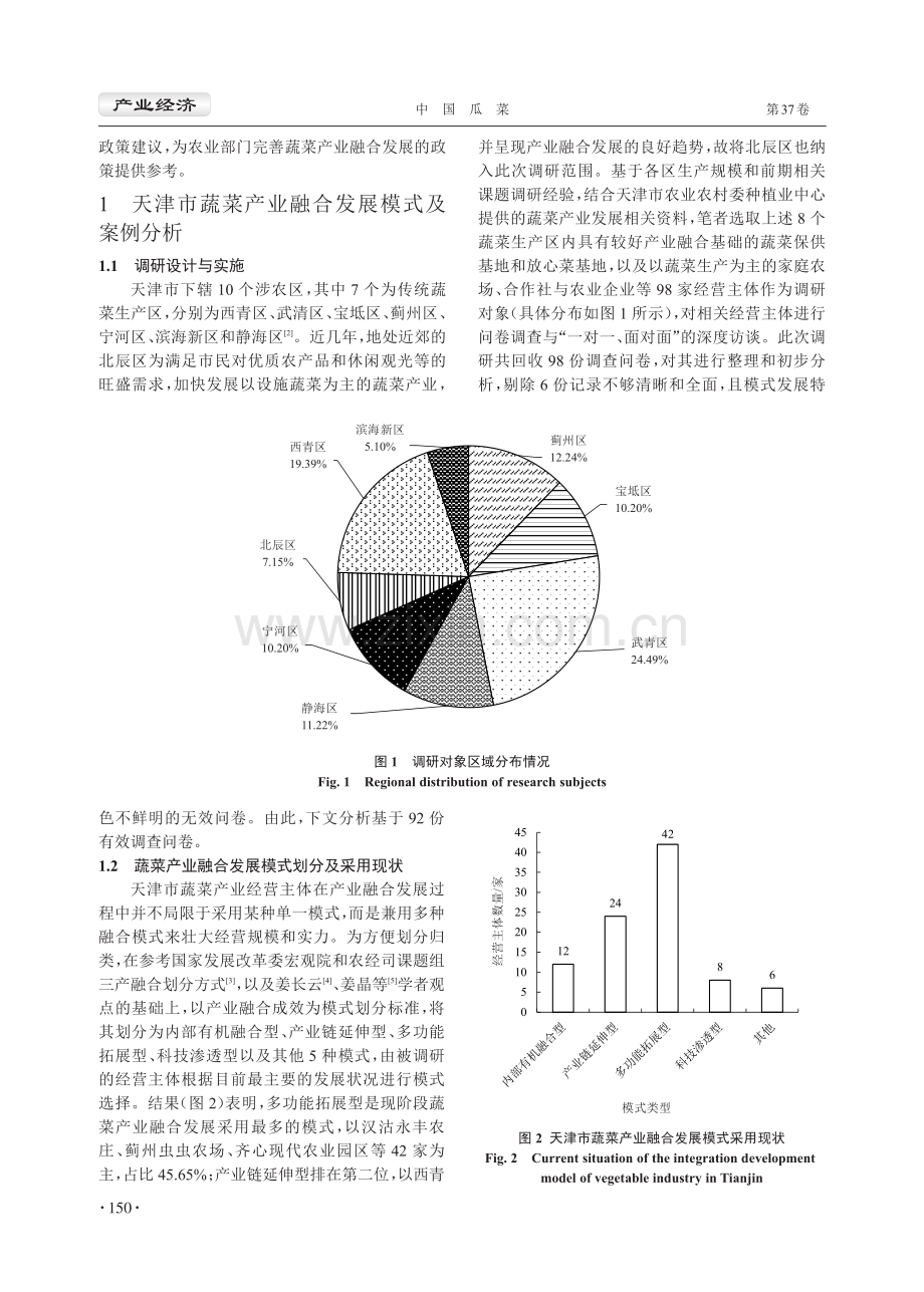 天津市蔬菜产业融合发展模式、问题及政策建议.pdf_第2页