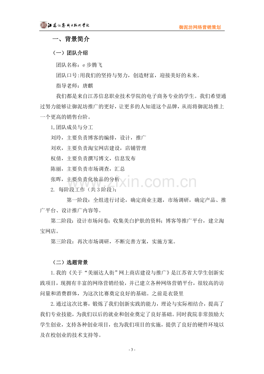 御泥坊网店网络营销策划学士学位论文.doc_第3页