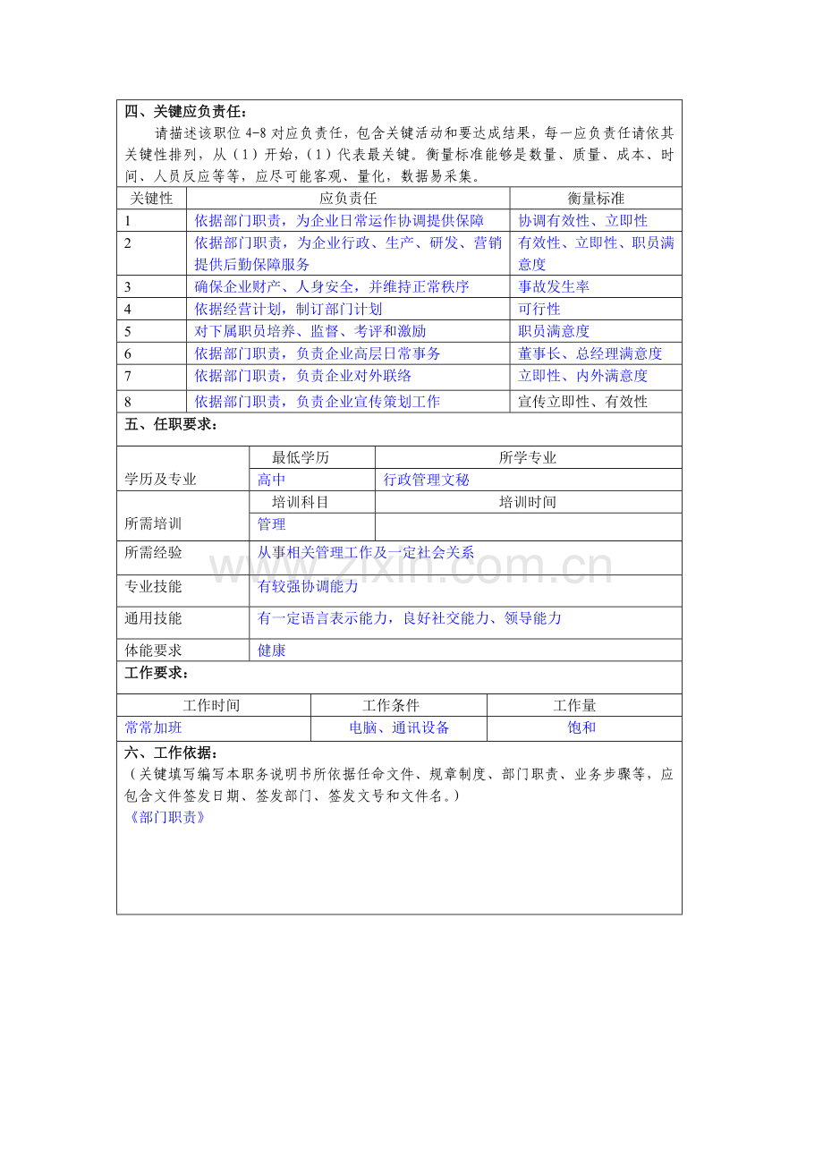 行政管理部部长岗位职责样本.doc_第2页