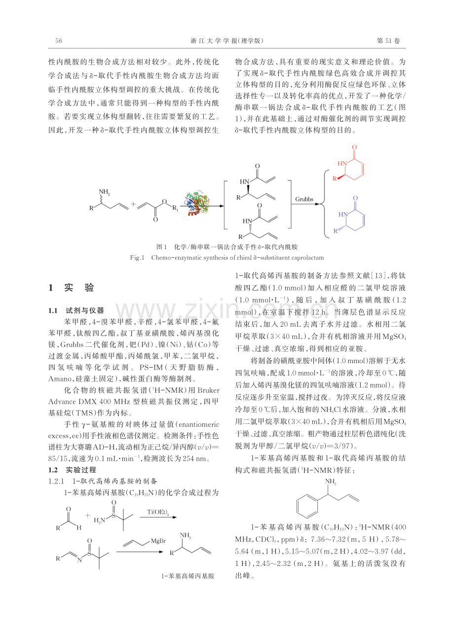 手性δ-取代己内酰胺化学_酶串联一锅法合成及立体构型调控.pdf_第2页