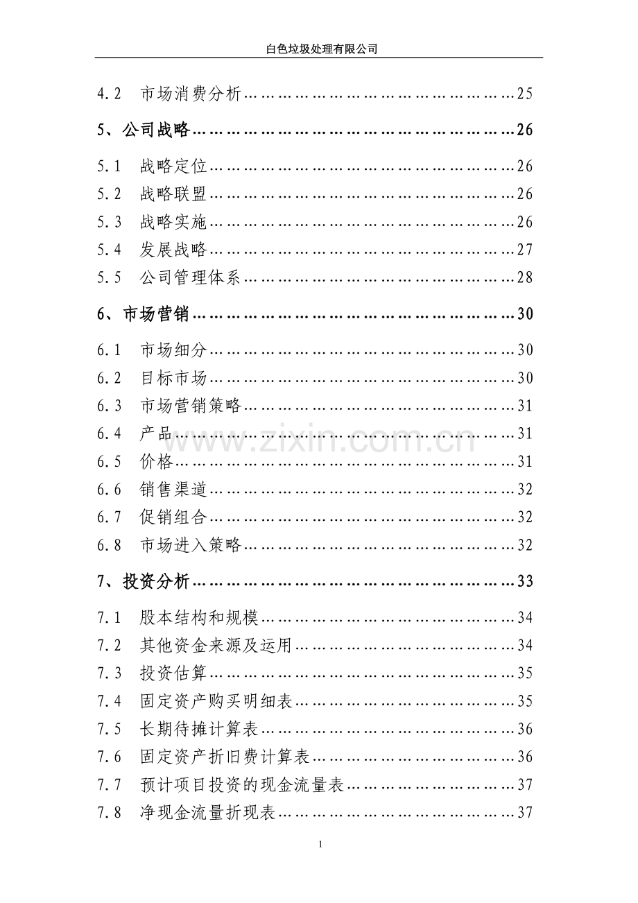 成立白色垃圾处理有限公司商业谋划方案书.doc_第2页