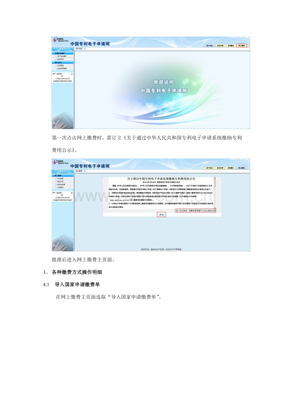 电子申请说明网上缴费操作基础手册.doc_第3页