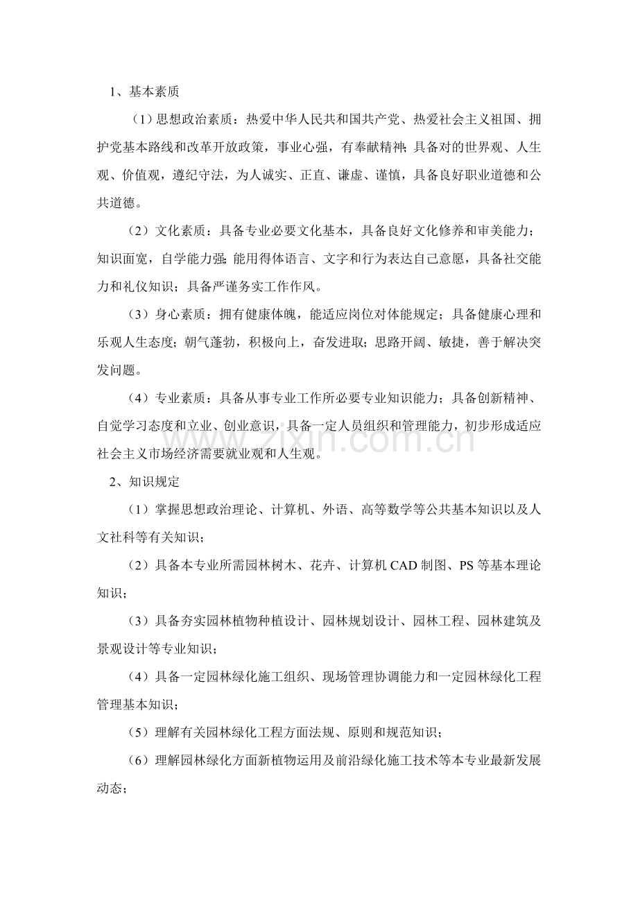 级园林综合项目工程关键技术专业人才培养专项方案新版.doc_第2页