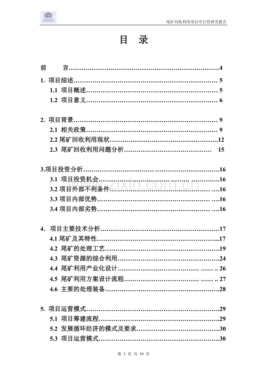 尾矿回收利用项目可行性研究报告.doc_第3页