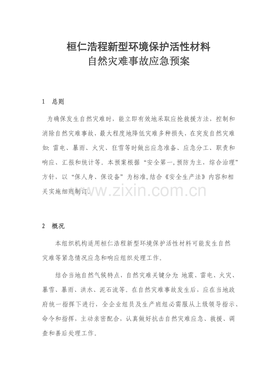 自然灾害事故应急专项预案.docx_第1页